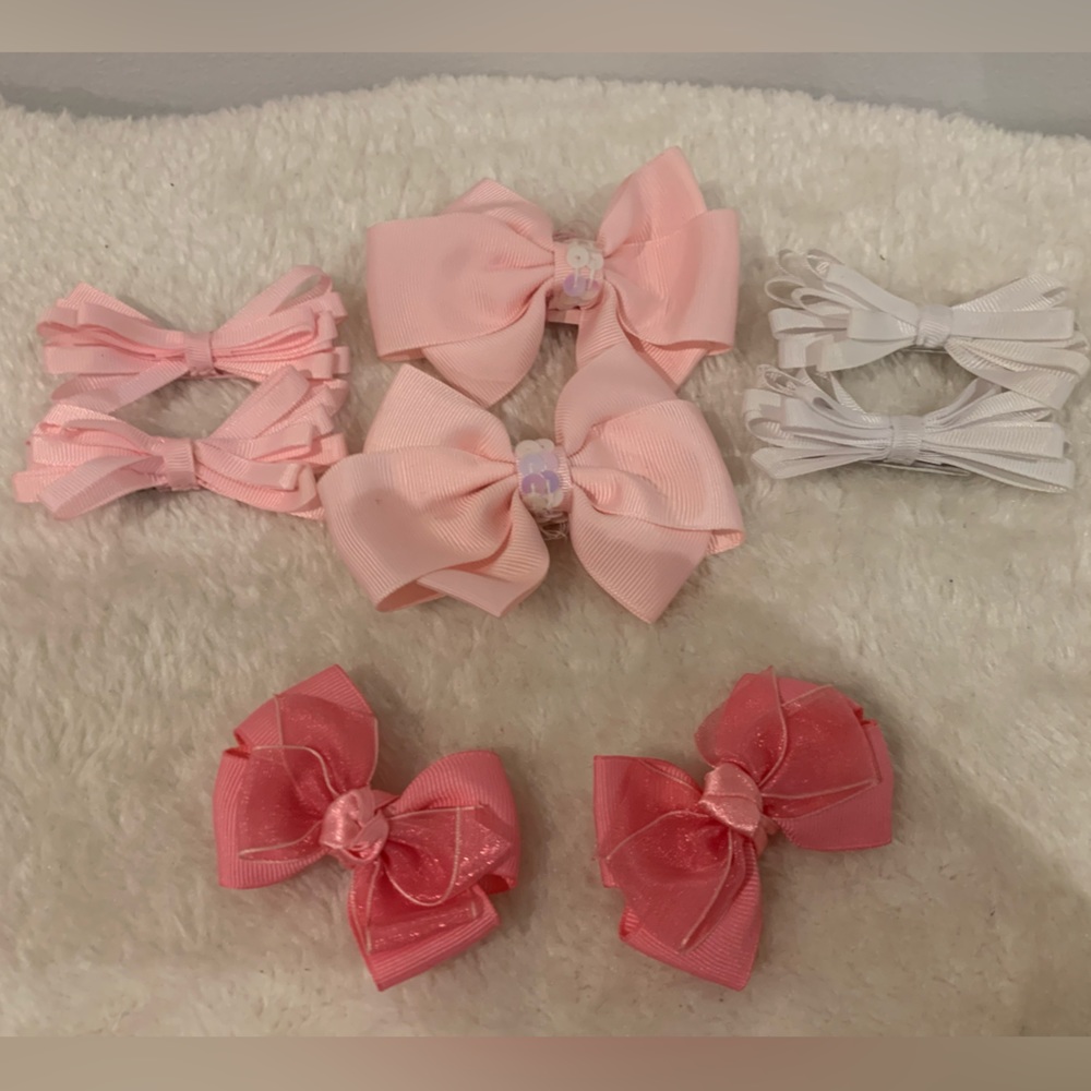 Girls Bow Barrette Set